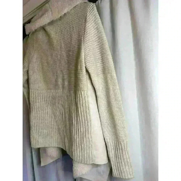 Gaby & Eden Women's Open Waterfall Front Cardigan Size Medium Cream in Color - Picture 12 of 12